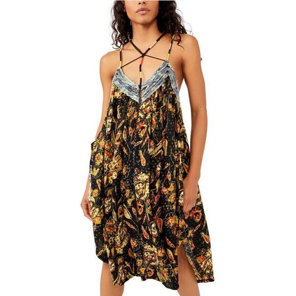 Free People New! Rare Garden Party Floral Print Maxi Dress\Top Ivory Combo Sz Xs - Picture 3 of 10